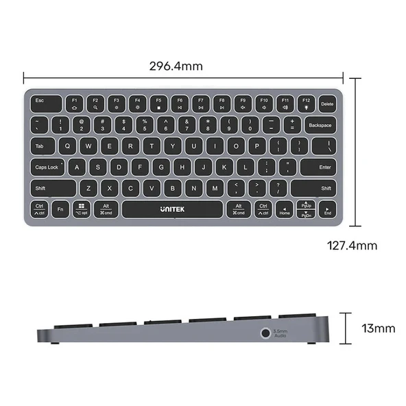 UNITEK 9-IN-1 USB-C HUB KLAVYE (D1092A) - Resim 5