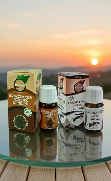 %100 dogal 20 ml Saad Cyperus ve 20 ml Karınca Yağı Tüy Dökücü 2 li Paket ürün görseli 1