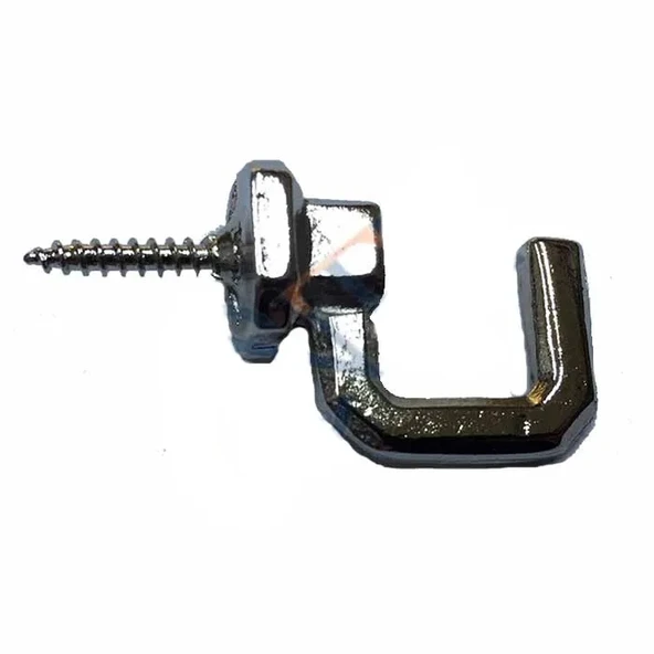 Vidalı Kanca, Askı Büyük - 15x23mm, Nikel - 100 Adet ürün görseli 1