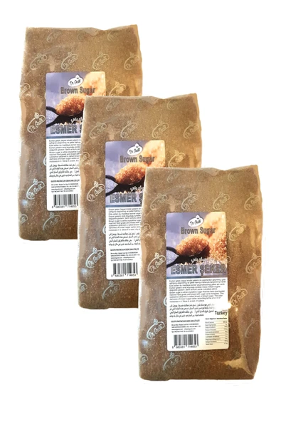 Esmer Kahverengi Şeker 1 Kg 3 Adet ürün görseli 1