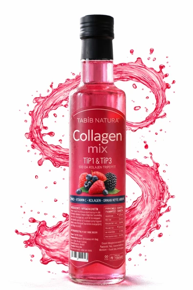 Collagen Mix - Tripeptit 500 Dalton Tip 1 & Tip 3 Kolajen-Selenyum-Folik Asit- Çinko- B6 Vitamini ürün görseli 1