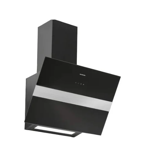 Silverline 3472 Bold Cam Duvar Tipi 60 CM Davlumbaz Siyah ürün görseli 1