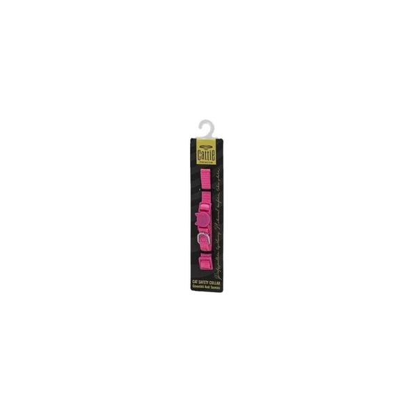 Cattie Güvenlik Tokalı Dokumadan El Yapımı Kedi Boyun Tasması 1x15-25cm - Pink ürün görseli 1