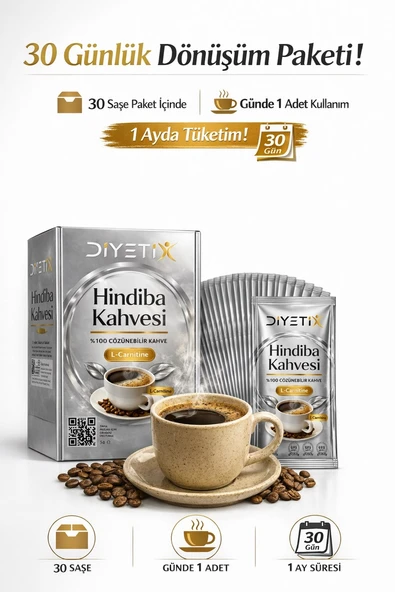 Diyetix Hindiba Kahve Form-Detoks Granül Kahvesi | Hindiba İçeren Bitkisel Kahve | 30 Şase ürün görseli 1