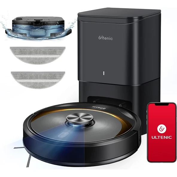 T10 Elite Robot Vacuum Cleaner With Mop, Robotic Vacuum Self Emptying For 45 Days Hands-Free, Lidar Navigation, Compatible With Alexa/wi-Fi Connected, Ideal For Pet Hair, Hard Floor And Carpet ürün görseli 1