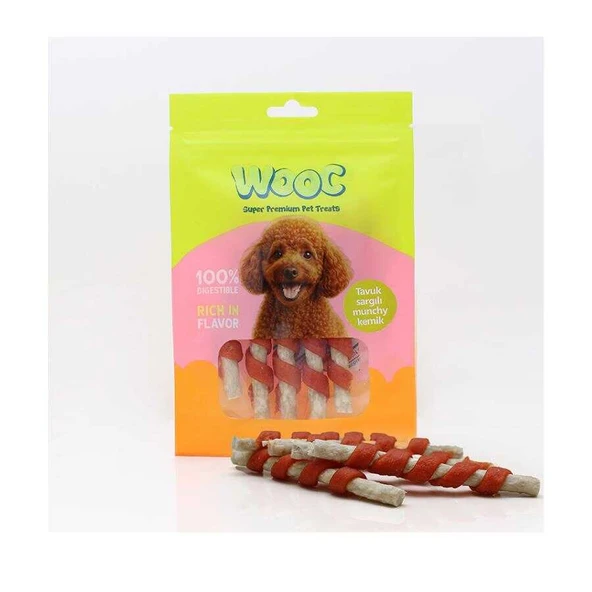 Wooc Tavuk Sargılı Munchy Kemik Köpek Ödülü 75 Gr ürün görseli 1