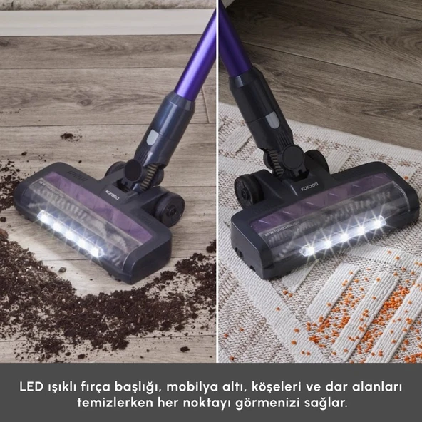 Karaca Vantuz Power Up Max Dikey Süpürge Grape Purple - Resim 3