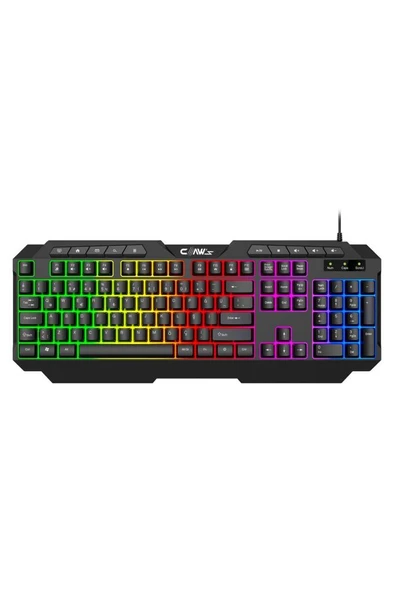 Claw's Astral K1 Rainbow Işıklandırmalı 104+10 Multimedya Tuşlu Full Set Dizilim Membran Gaming Oyuncu Klavyesi Outlet ürün görseli 1