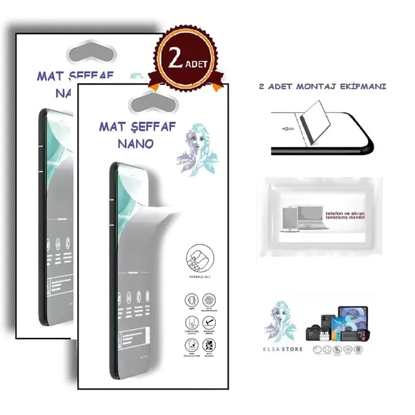 Huwai Enjoy 90 PRO MAX Uyumlu NANO Ekran Koruyucu 2 Adet Ultra İNCE Esnek MAT Şeffaf ürün görseli 1