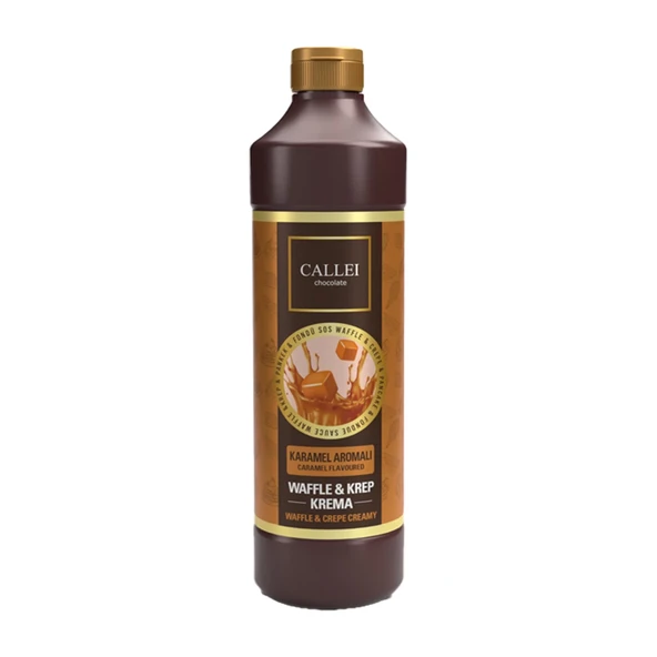 Callei Karamel Aromalı Waffle Çikolata 1 KG Profesyonel Tatlı Sosu ve Kaplama Çikolatası ürün görseli 1