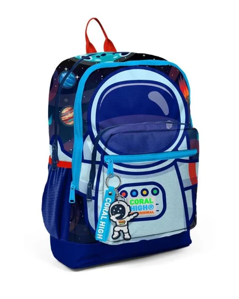 Coral High Mavi Astronot Desenli Okul Çantası 23724 ürün görseli 1