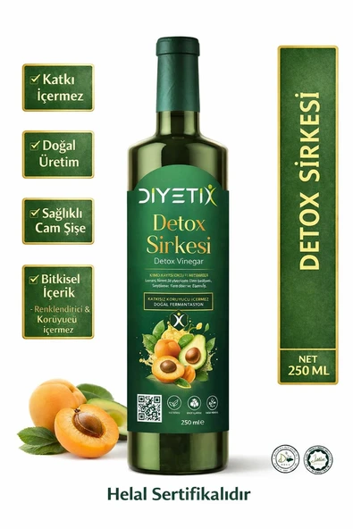 Diyetix Detox Sirke 250 Ml | Doğal Fermente, Katkısız & Şekersiz Günlük Kullanım ürün görseli 1
