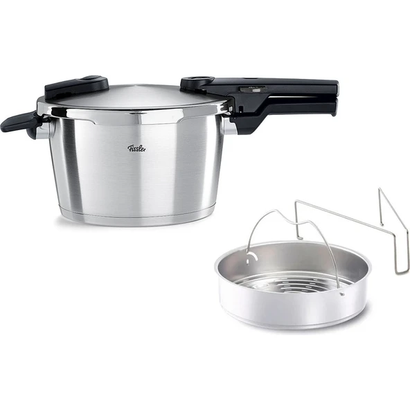 Fissler Vitaquick Premium 4,5 Litre Düdüklü Tencere + Buharda Pişirme Aparatı ürün görseli 1