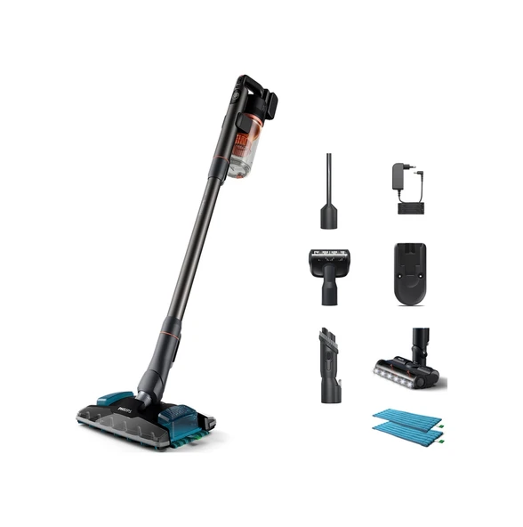 Philips XC8054/01 Aqua Plus 8000 Serisi Dikey Şarjlı Süpürge Mercan ürün görseli 1