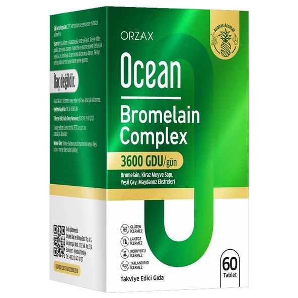 Ocean Orzax Ocean Bromelain Complex 60 Tablet ürün görseli 1