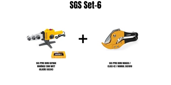 Sgs Set-6 (SGS PPRC BORU KAYNAK MAKİNASI 1300 WATT (KLASİK) SGS343+SGS PPRC BORU MAKASI / CLASS 42 / MANUAL SGS1010) ürün görseli 1