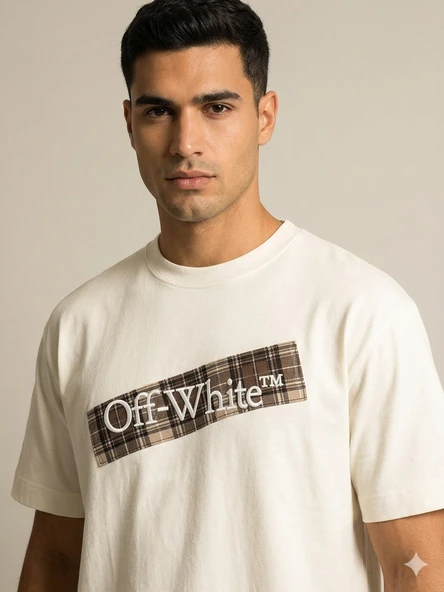 Off-Wh.. Bisiklet Yaka Dokuma Logo 2023 - Resim 2