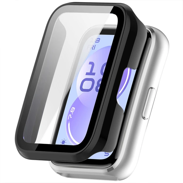 Huawei Band 11 Uyumlu Tam Kapsam Ekranlı Kasa Koruyucu Çerçeveli Koruma Kılıfı  Siyah ürün görseli 1