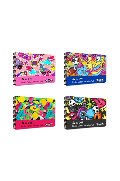Resim Defteri Fun Karton Kapak 35x50, 15Yp,90g Kağıt,Perforajlı Sayfa (Karma Renk Gönderilir) ürün görseli 1