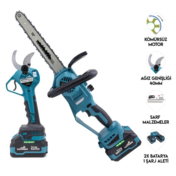 Dawreek BT0245 Bağ Makası + Ağaç Kesme MK10 İkili Budama Seti ürün görseli 1
