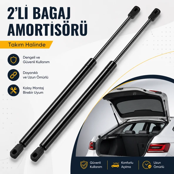 Fiat Egea 2016 ve Sonrası Bagaj Amortisörü Seti 2 Adet – Güçlü ve Dengeli Açılma Çözümü ürün görseli 1