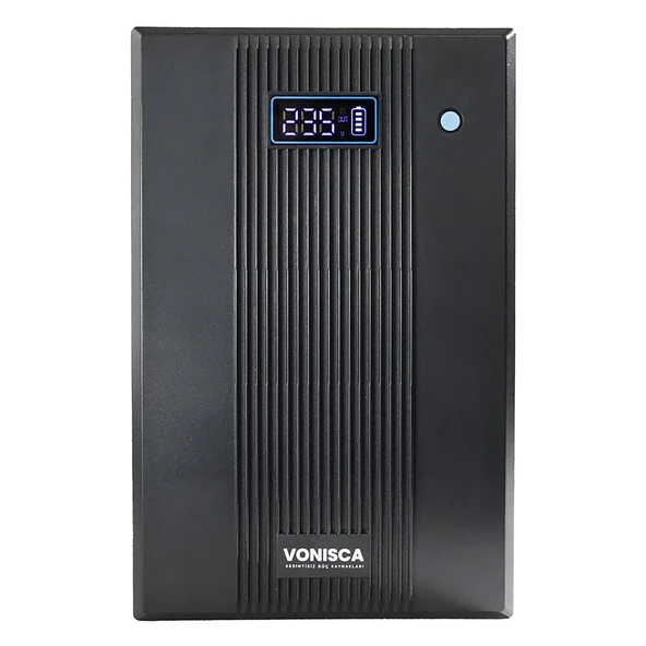 Vonisca D-1000 1000VA LCD Kesintisiz Güç Kaynağı Line Interactive 2x12V 7Ah UPS Bilgisayar Kamera Ofis PC ürün görseli 1