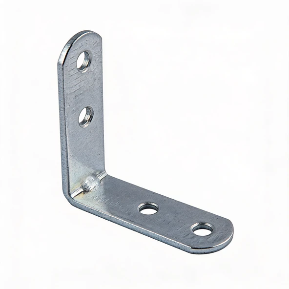 L Demir Gönye 15x45x45 mm Oval Başlı 50 Adet Set Metal Köşebent Mobilya Raf Dolap Sabitleme Aparatı ürün görseli 1