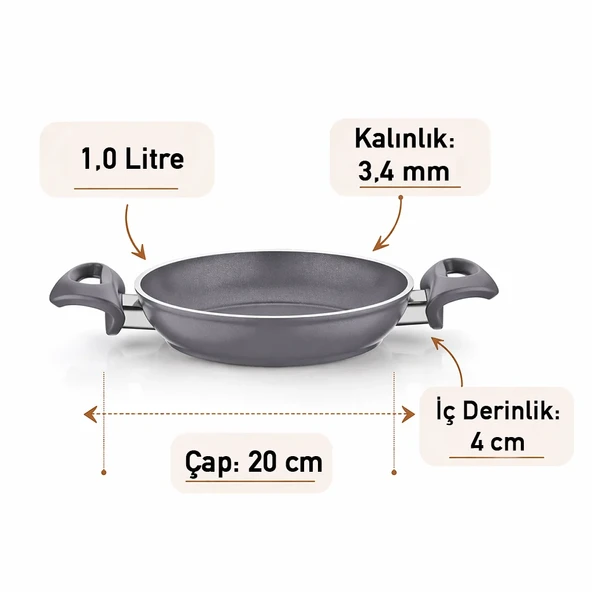 Falez Serafit 24 cm Granit Seramik Kaplama Sahan - Resim 3