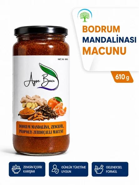 ÇareBurada Bodrum Mandalinası Macunu 610 g - Zencefil, Propolis ve zerdeçal İçeren Karışım ürün görseli 1