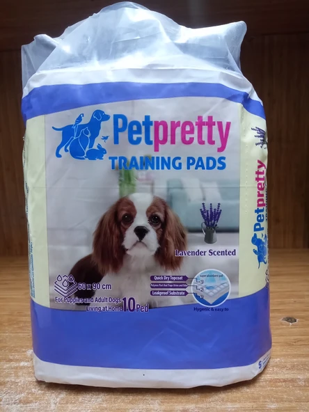 Petpretty Tuvalet Eğitim Çiş Pedi Lavantalı 60X90 10'lu ürün görseli 1