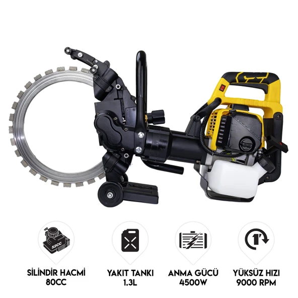 DAWREEK Benzinli Duvar Kesme Makinesi 80cc GS0018 ürün görseli 1
