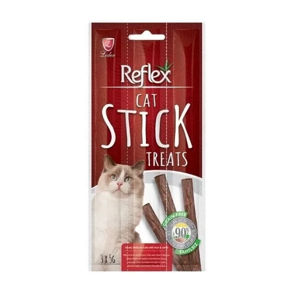 Reflex Biftekli ve Kuzu Etli Stick Kedi Ödül Maması 3 Adet 5 Gr ürün görseli 1