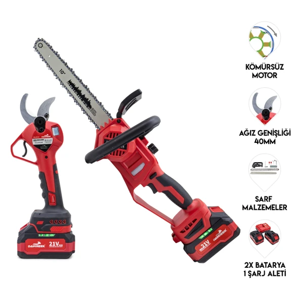 Dawreek BT0246 Bağ Makası + Ağaç Kesme MW10 İkili Budama Seti ürün görseli 1