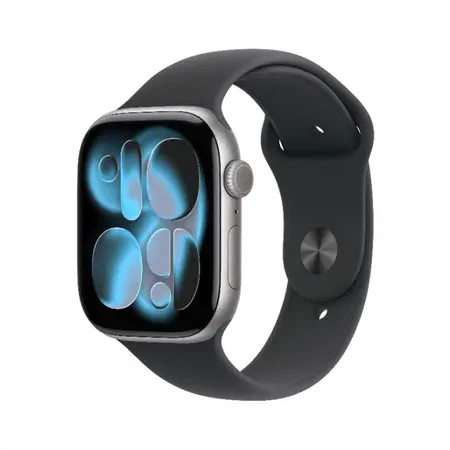 Apple Watch Series 11 GPS + Cellular 42mm Uzay Grisi Alüminyum Kasa ve Siyah Spor Kordon Akıllı- M/L ürün görseli 1