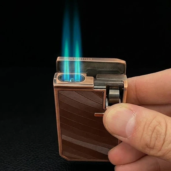 Firebird Çift Torch Pürmüz Bakır Puro Çakmağı - Resim 4