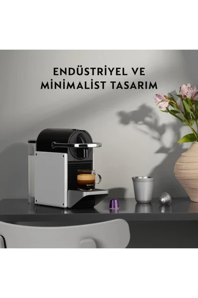 D62 Pixie Kahve Makinesi, Gümüş - Resim 3