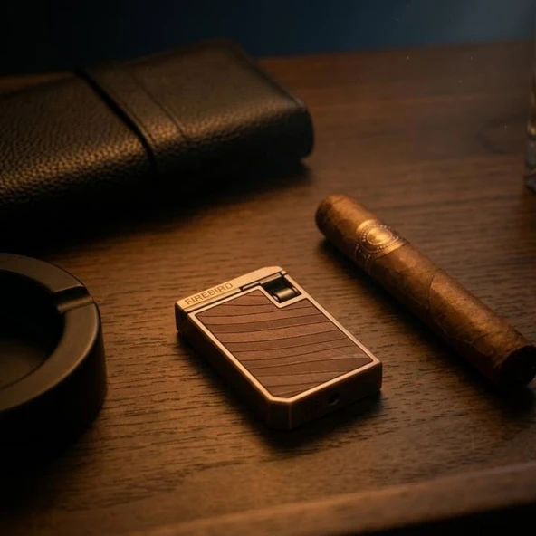 Firebird Çift Torch Pürmüz Bakır Puro Çakmağı - Resim 2