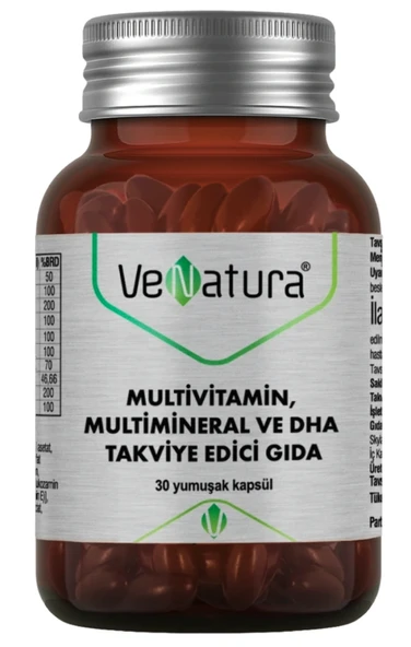 Venatura Multivitamin Multimineral ve DHA 30 Kapsül ürün görseli 1