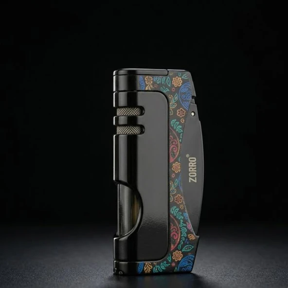 Zorro Tek Torch Pürmüz Siyah Puro Çakmağı ürün görseli 1
