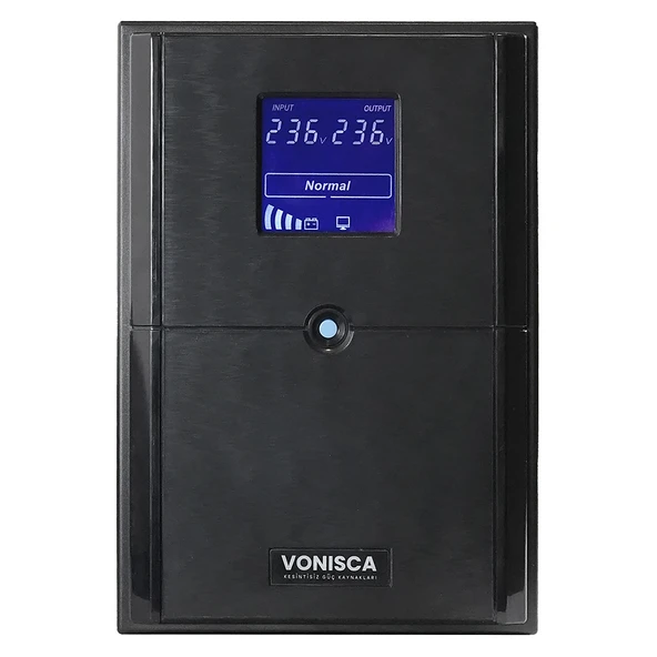 Vonisca D-3000 3000VA LCD Kesintisiz Güç Kaynağı Line Interactive 4x12V 9Ah UPS Ofis Sistem Çoklu Cihaz ürün görseli 1