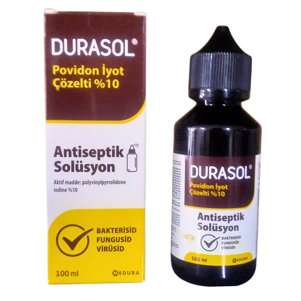 Durasol Antiseptik Solüsyon Povidon İyot Çözelti 100 Ml ürün görseli 1