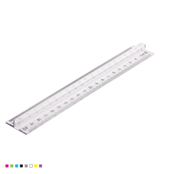 Şeffaf Tutamaklı Teknik Çizim Cetveli - 20 cm ürün görseli 1