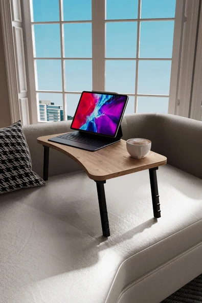 Ergonomik Laptop & Tablet Standı Sehpası - Portatif Çalışma ve Sunum Masası ürün görseli 1