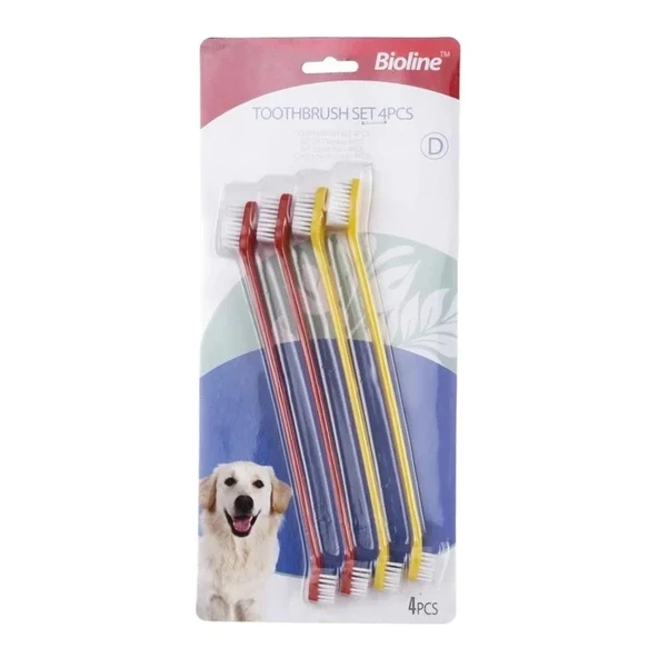 Bioline Kedi ve Köpek İçin Diş Fırçası (4'lü) ürün görseli 1