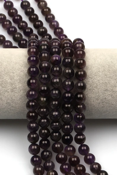 Ametist Doğal Taş Dizi 8 mm Küre Kesim - DZ-0963 ürün görseli 1