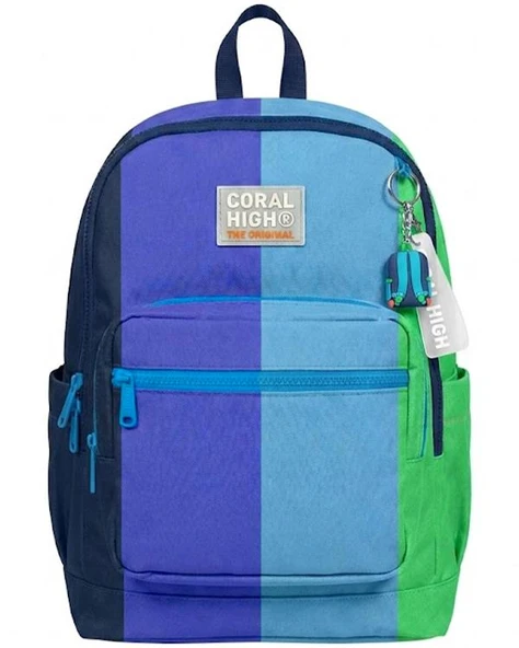 Coral High Dört Renkli Çizgili Okul Çantası 23781 ürün görseli 1