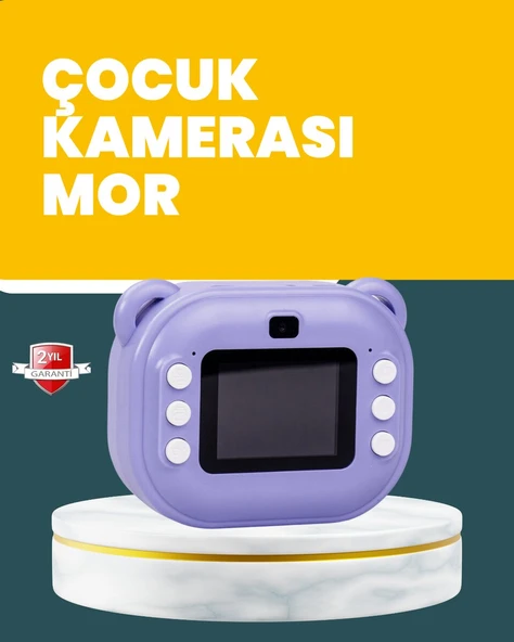 Çocuklar İçin Şipşak Baskı Kamera - 18 Efektli Oyun ve Müzik Özellikli ürün görseli 1