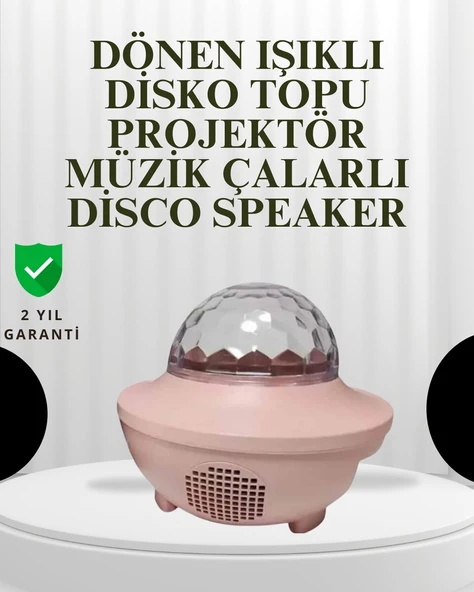 Sesle Etkileşimli Yıldız Projektörlü Gece Lambası - Bluetooth Hoparlörlü USB Girişli Dönen Okyanus ürün görseli 1