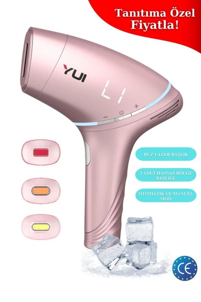 Yui IPLV15 Pro Vücut -Yüz- Bikini Başlıklı Ağrısız Otomatik ve Manuel Atım Buz Lazer Epilasyon Cihazı ürün görseli 1