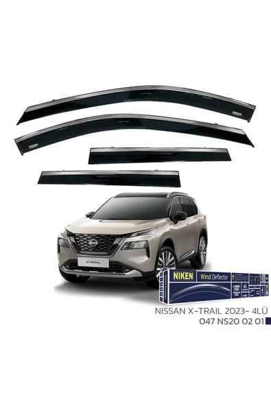 Niken Nissan X-Trail Kromlu Cam Rüzgarlığı 4lü 2023 ve Üstü ürün görseli 1